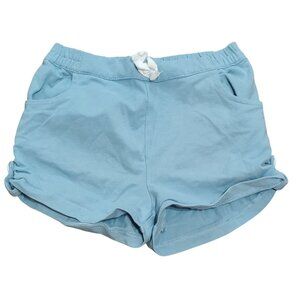 Toddler Girls 4T Light Blue Shorts Elastic Waist Drawstring Pockets Summer Cute